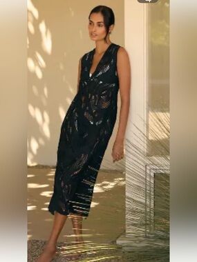 Anthropologie Sunday in Brooklyn Black Lace Maxi Dress
